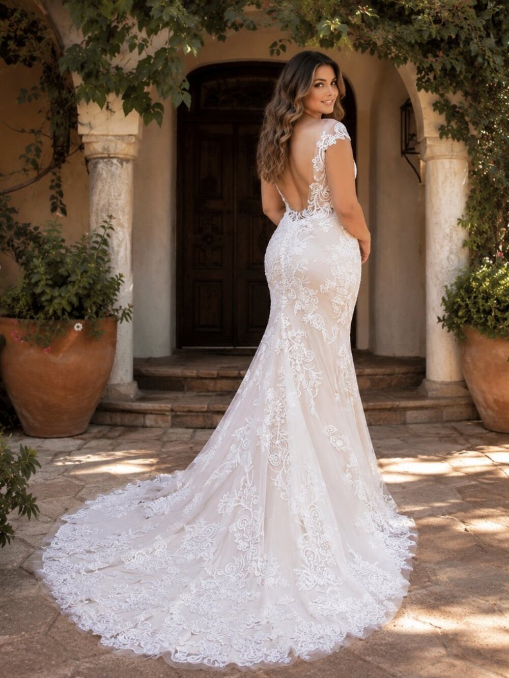 Casablanca Bridal 2382 Wedding Dress NWT Size 10 - Picture 3 of 10